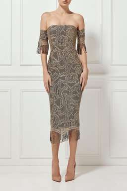 Misha Mirielle Dress Gold Size 6 for rent on The Volte - image 1