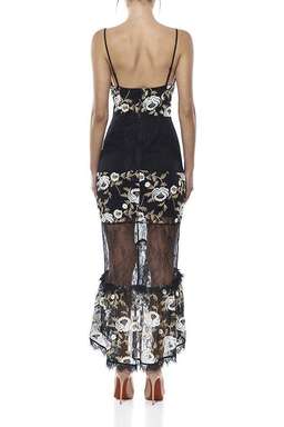 Misha Jacquie Lace Dress Black Size 6 for rent on The Volte - image 2