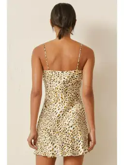 Bec & Bridge Catalonia Mini Dress Leopard Print Size AU 6 for rent on The Volte - image 3