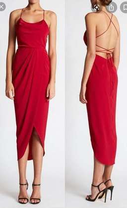 Lace Up Cowl Dress for rent on The Volte - image 3