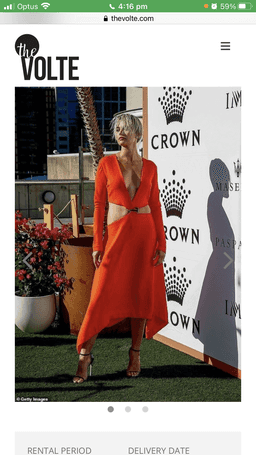 Dion Lee Red Modular E-Hook Dress