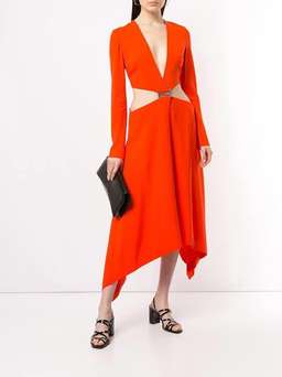 Dion Lee Red Modular E-Hook Dress