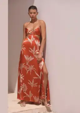 Scanlan Theodore Silk Palm Dress Print Size 8 for rent on The Volte - image 1