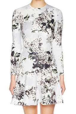 Lover Rosemary Scuba Dress Grey Floral Size 6 for rent on The Volte - image 2