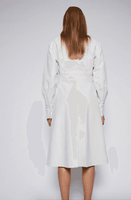 Scanlan Theodore Faux Reptile Shirt Dress Cream Size 8 for rent on The Volte - image 4