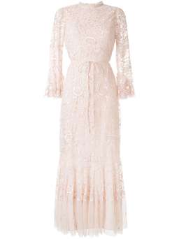 Needle & Thread sheer floral tie waist gown for rent on The Volte - image 2