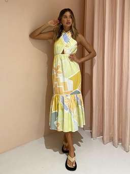 Steele Sia Midi Dress in Cabana Size XS / AU 6 for rent on The Volte - image 9