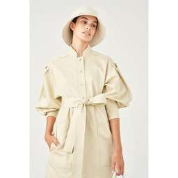  Cotton-Linen Full Sleeve Tunic Dress Size 8