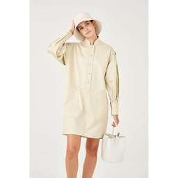  Cotton-Linen Full Sleeve Tunic Dress Size 8