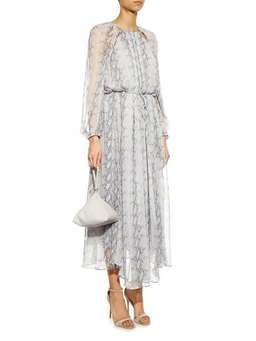 Zimmermann Snake Print Silk Chiffon Dress Size 0 (6-8)