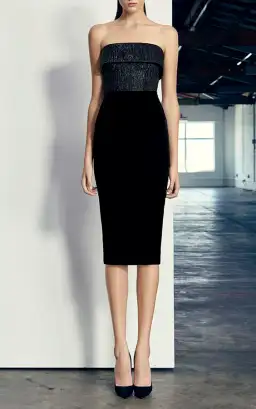 Alex Perry Knox Midi Black Size 10 for rent on The Volte - image 1