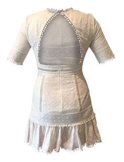 Zimmermann Caravan Embroidered Flip Mini Dress Ivory Size 2 / Au 12 for rent on The Volte - image 3