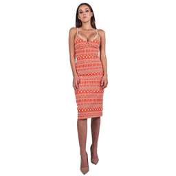 Scanlan Theodore Geometric Jacquard Shoestring Dress Print Size 8 for rent on The Volte - image 1
