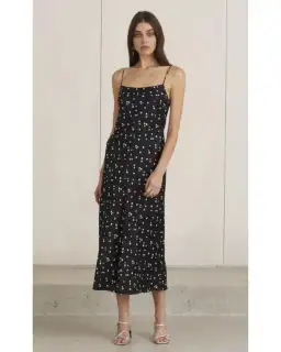 Bec & Bridge Miss Daisy Slip Dress in Black Size AU 8