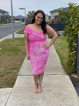 Eliya The Label Alyssa Dress Pink Size 14