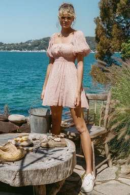 Spell Rae Mini Dress in Dusty Pink Size 10 for rent on The Volte - image 4