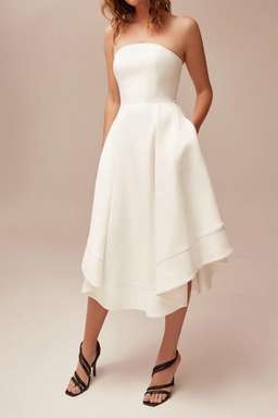 C/MEO Collective Making Waves Dress Ivory Size 6 for rent on The Volte - image 1