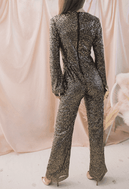 MISHA Sharnie Pantsuit Gold Size 6/XS for rent on The Volte - image 2