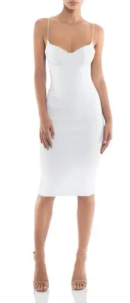 Misha Yoko Bandage Dress in Ivory White Size 6 for rent on The Volte - image 2