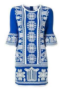 Alice McCall Devotion Jacket Mini Dress Royal Blue Print Size 4 for rent on The Volte - image 4