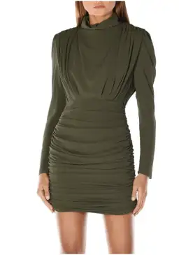 Misha Pearly Mini Dress Khaki Size 4  for rent on The Volte - image 2