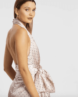 MISHA COLLECTION BLUSH CEILLIA MINI DRESS - SIZE 4 AU/0 US (RRP $360)