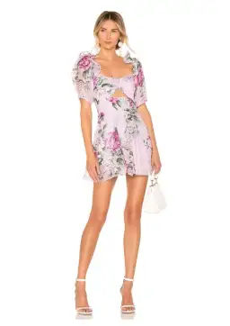 Alice McCall Peony Mini Dress Lilac Floral Size 10 for rent on The Volte - image 1