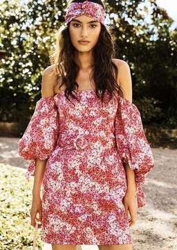 Sheike Ditsy Mini Dress Pink Floral Size 10 for rent on The Volte - image 3