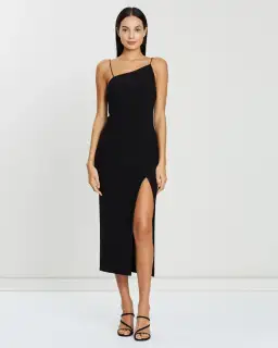 Bec & Bridge Dominique Asymmetrical Dress Black Size AU 8 for rent on The Volte - image 1