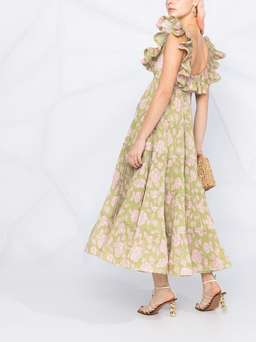 Zimmermann Lovestruck Pleated Floral Gown Print Size 1/Au 10 for rent on The Volte - image 4