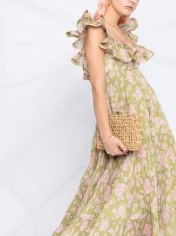 Zimmermann Lovestruck Pleated Floral Gown Print Size 1/Au 10 for rent on The Volte - image 3