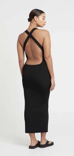 Sir The Label Marcelle Midi Dress Black Size 2 | AU 10 for rent on The Volte - image 3