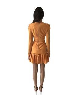 By Johnny The Alex Cross Front Mini Dress in Nectarine Size 10 for rent on The Volte - image 2