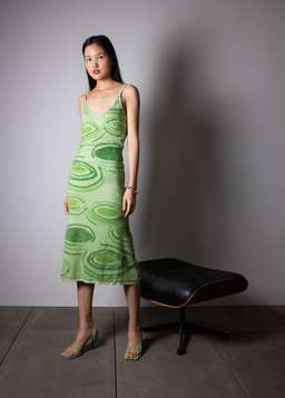 House of CB Sunny Hockney Midi Dress Green Size 6 for rent on The Volte - image 1