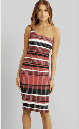 Kookai Diesel One Shoulder Dress Print Size 10