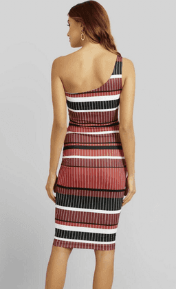 Kookai Diesel One Shoulder Dress Print Size 10