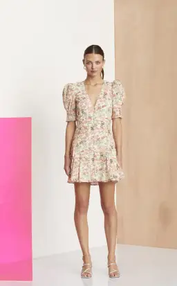 Bec & Bridge Le Follies Mini Dress Print Size 8 for rent on The Volte - image 0