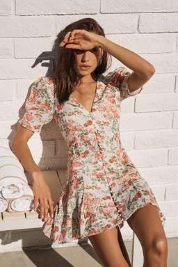 Bec & Bridge Le Follies Mini Dress Print Size 8 for rent on The Volte - image 3