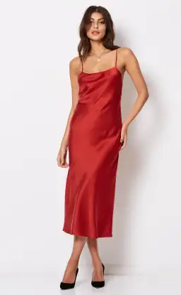 Bec & Bridge Girl Talk Slip Dress Crimson Red Size 8 / S