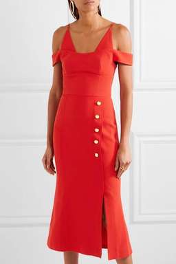 Rebecca Vallance Beltran Midi Dress Bright Red Size 8 for rent on The Volte - image 2