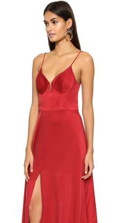 Zimmermann Sueded Bralette Midi Dress Red Size 6 for rent on The Volte - image 2