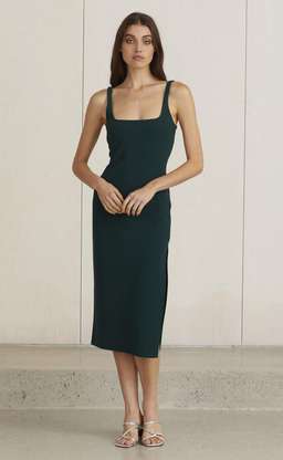 Bec and Bridge Valentine Midi Dress Forest Size 8