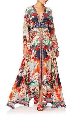 Camilla 'Geisha Girl' Kimono Sleeve Dress with Shirring Detail Size 14 for rent on The Volte - image 1