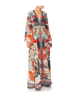 Camilla 'Geisha Girl' Kimono Sleeve Dress with Shirring Detail Size 14 for rent on The Volte - image 3