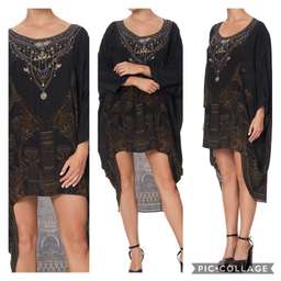 Camilla King Cobra scoop back dress black size 16 for rent on The Volte - image 4