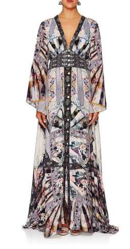 Camilla 'In her Shoes' Kimono Sleeve Dress with Shirring Detail Size 14