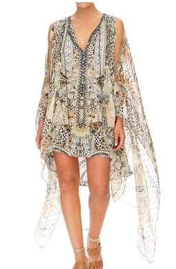 Camilla Moto Maiko Long Sheer Overlay Dress Print One Size