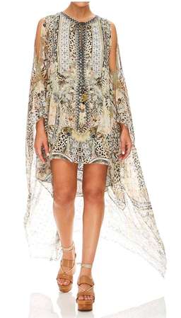 Camilla Moto Maiko Long Sheer Overlay Dress Print One Size