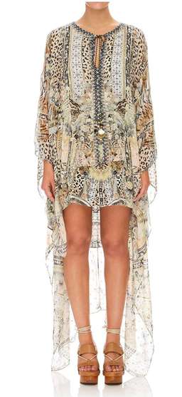 Camilla Moto Maiko Long Sheer Overlay Dress Print One Size
