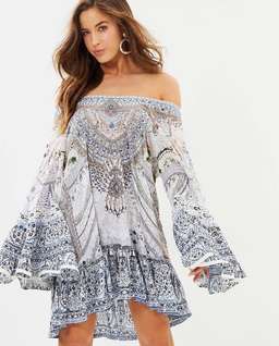 Camilla 'Breakfast with Sylvia' A line frill dress Size M